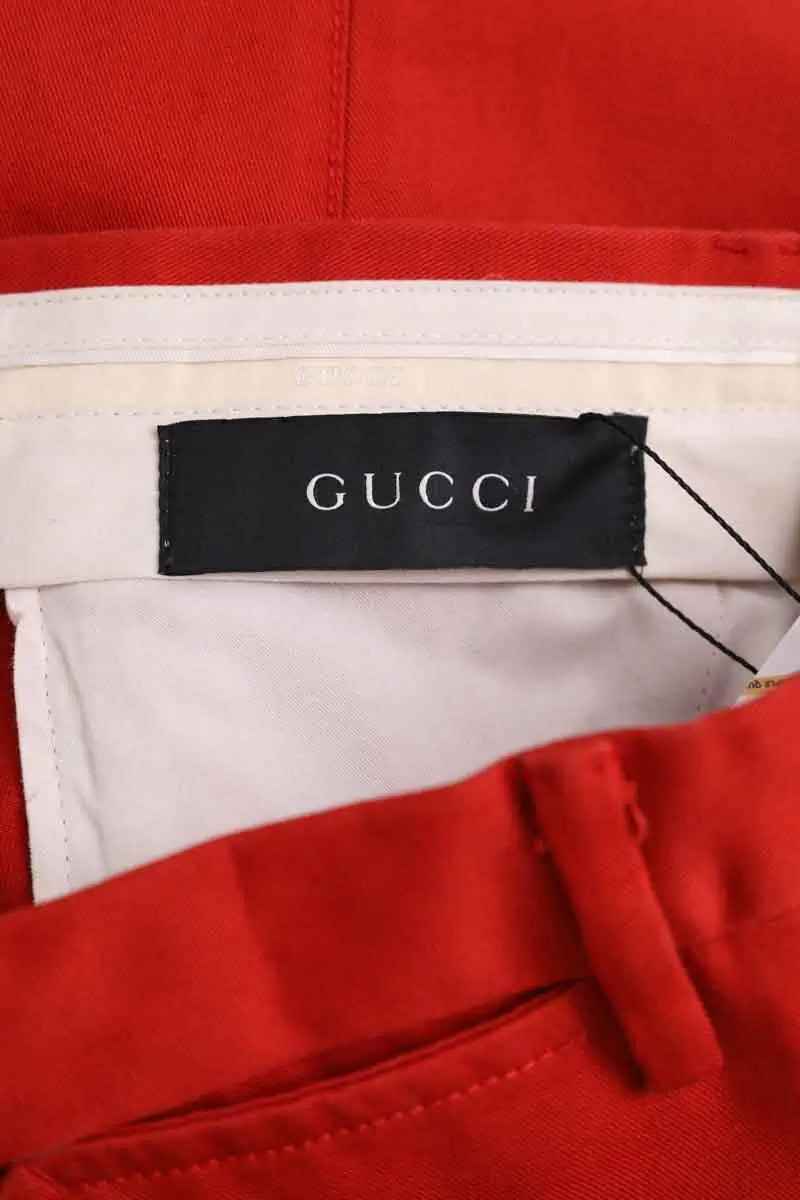 Pantalon droit Gucci Rouge en Coton