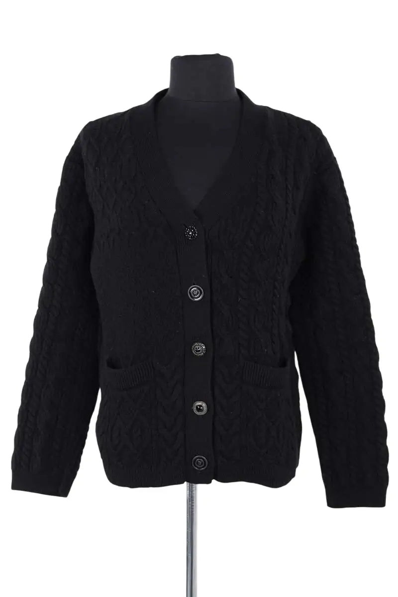 Cardigan The Kooples Noir en Laine, taille M - Seconde Main