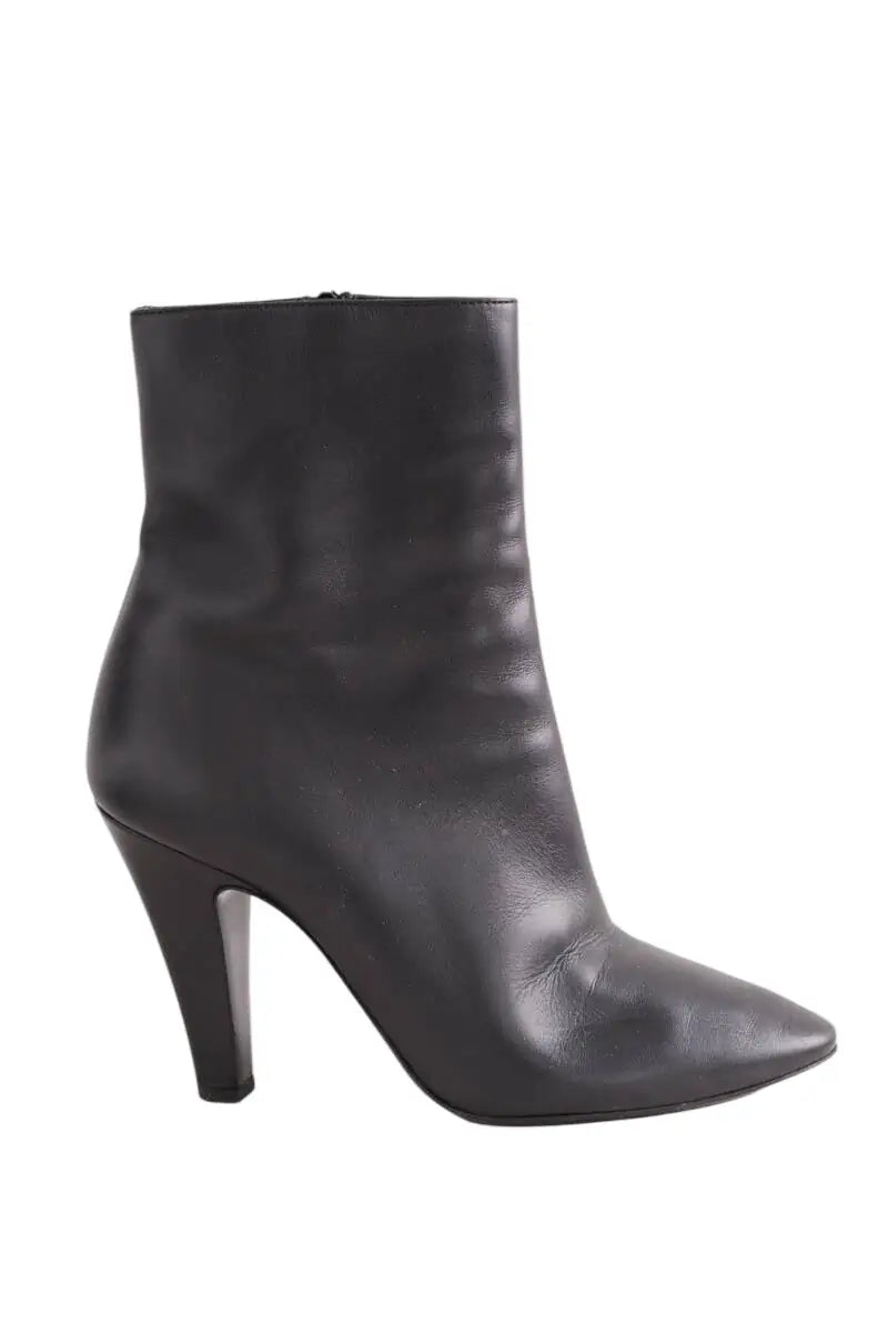 Boots Saint Laurent Noir en Cuir, taille 38 - Seconde Main