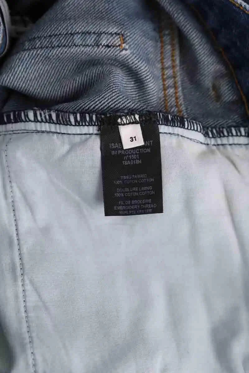 Jean droit Isabel Marant Bleu en Coton