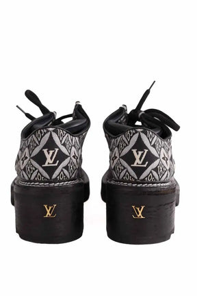 Chaussures à lacets Louis Vuitton Derbies en toile beaubourg Noir en Cuir