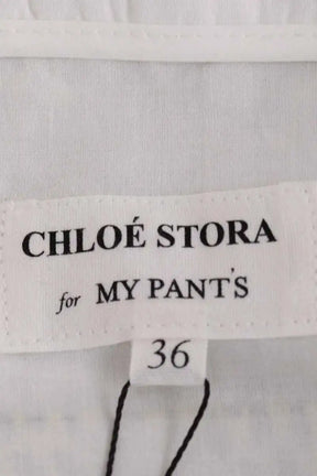 Pantalon droit Chloé Stora Jaune en Coton