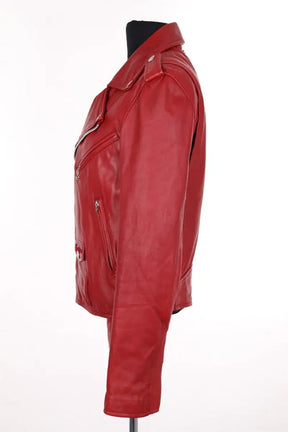 Veste Schott Rouge en Synthétique