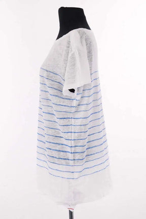 T-shirt Majestic Filatures Blanc en Lin