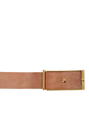 Ceinture Victoria Beckham Dorian frame belt 25mm Blanc en Cuir