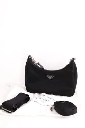 Mini sac Prada Re-edition 2005 Noir en Synthétique
