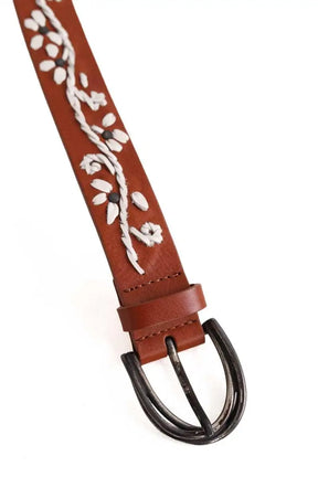 Ceinture en cuir Maje Marron en Cuir