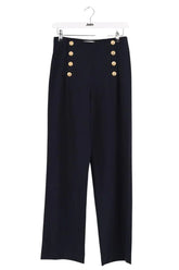 Pantalon droit Gerard Darel Marine en Synthétique, taille S - Seconde Main