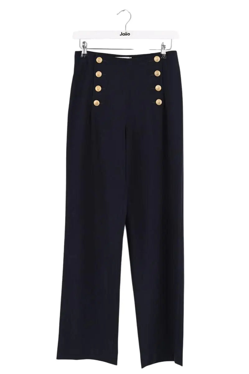 Pantalon droit Gerard Darel Marine en Synthétique, taille S - Seconde Main