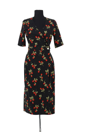 Robe Rouje Noir en Coton, taille M - Seconde Main