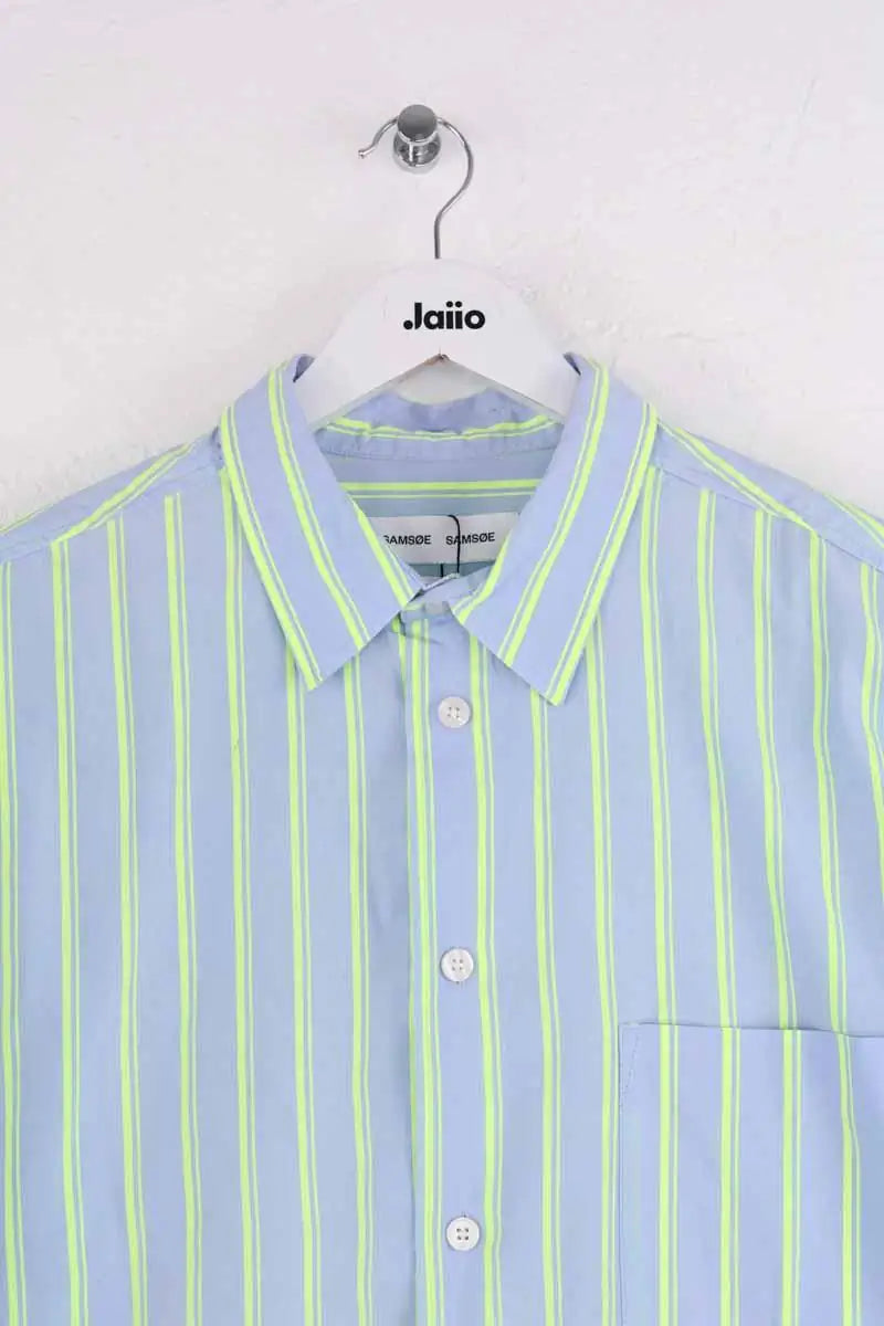 Chemise Samsoe Samsoe Bleu en Coton