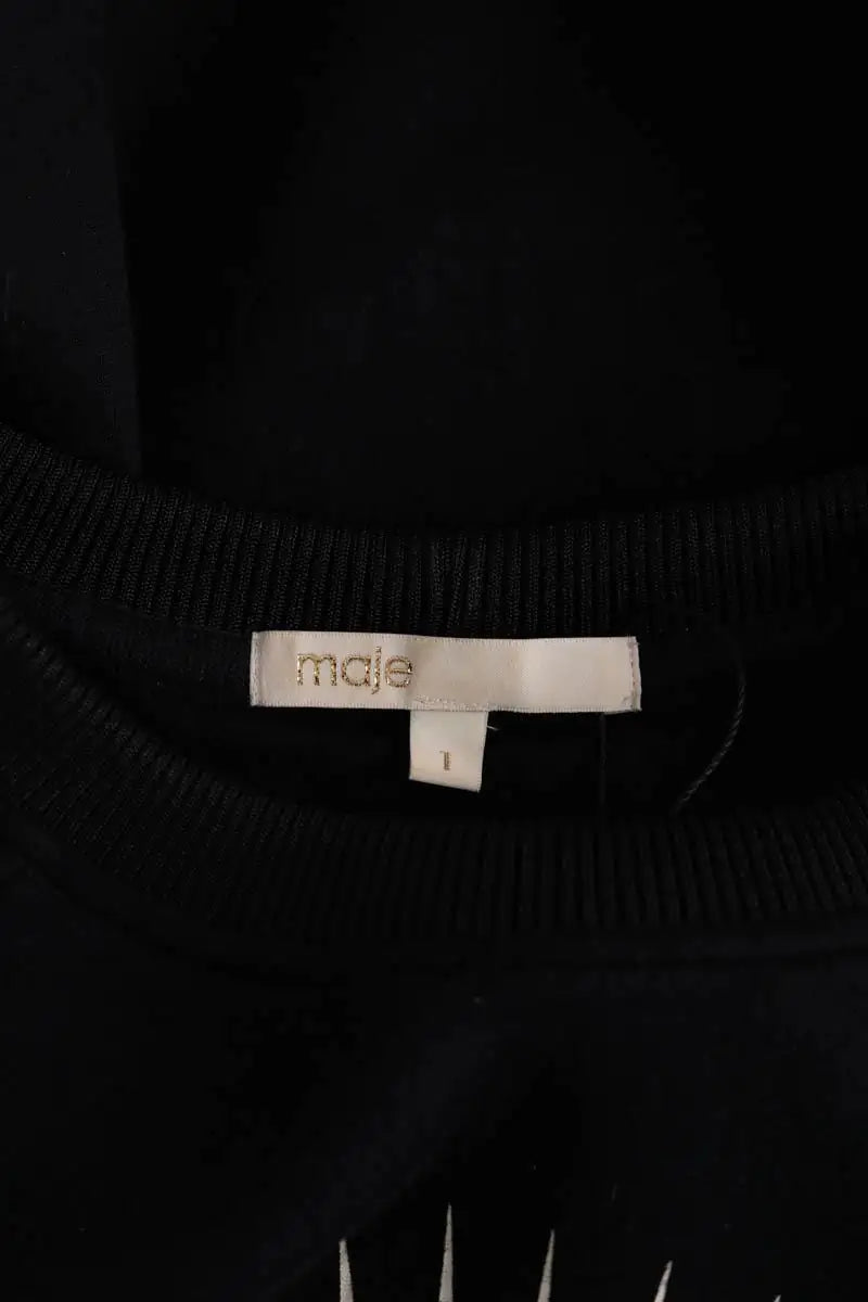 Sweatshirt Maje Noir en Synthétique