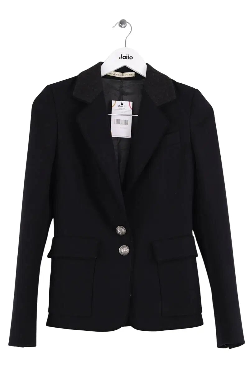 Blazer Balenciaga Noir en Laine, taille XS - Seconde Main