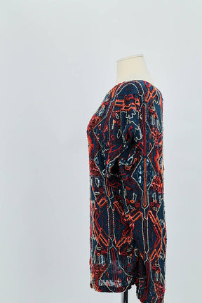 Mini Antik Batik  Bleu