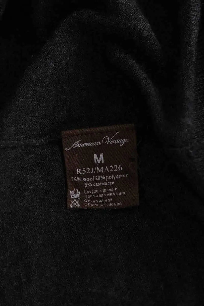 Pull American Vintage Anthracite en Laine