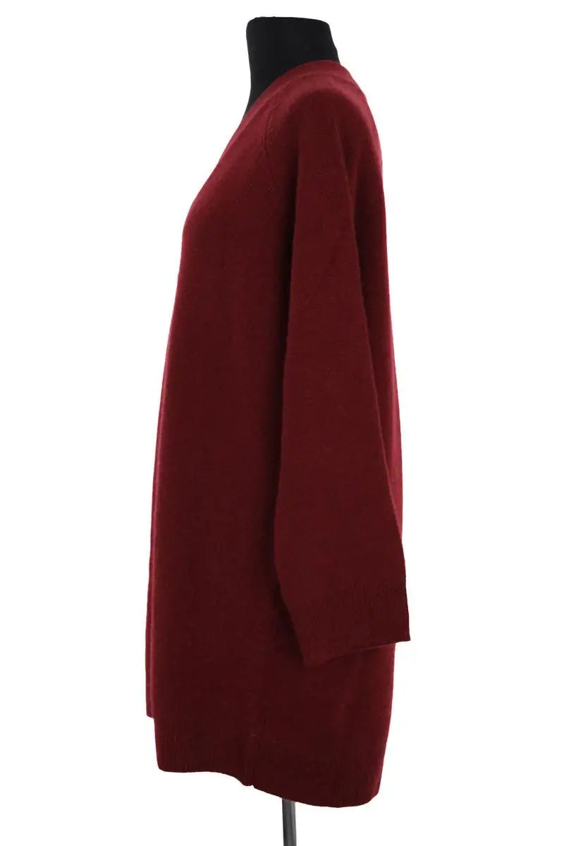 Cardigan Sézane Bordeaux en Laine