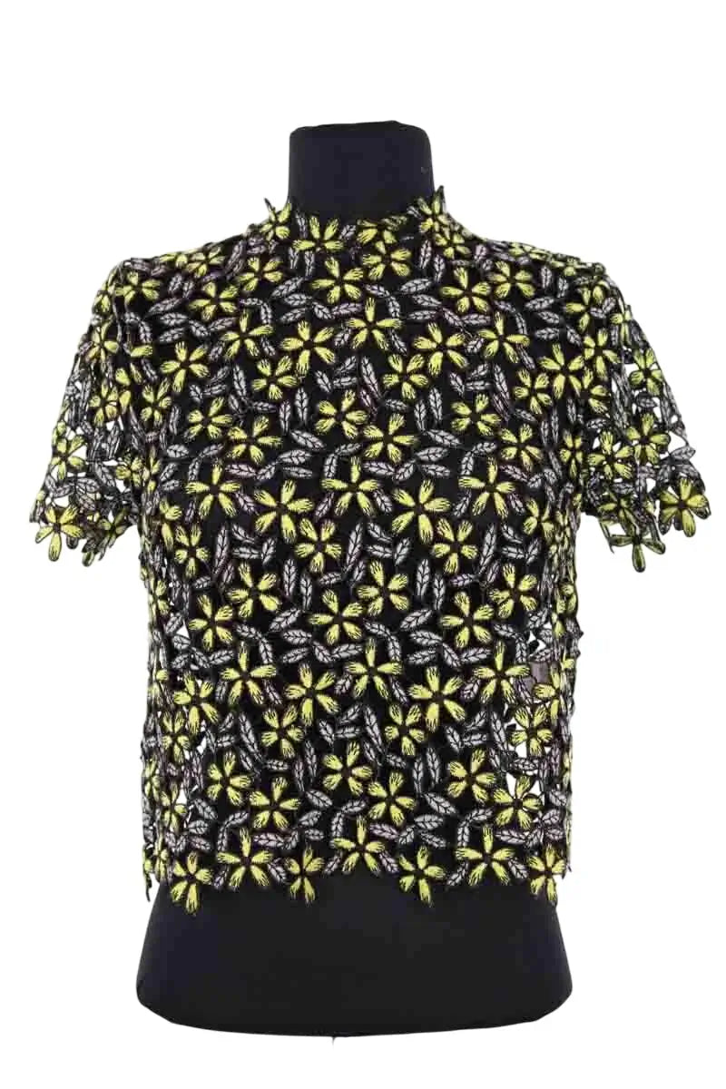 Top Self-Portrait Jaune en Synthétique, taille XS - Seconde Main