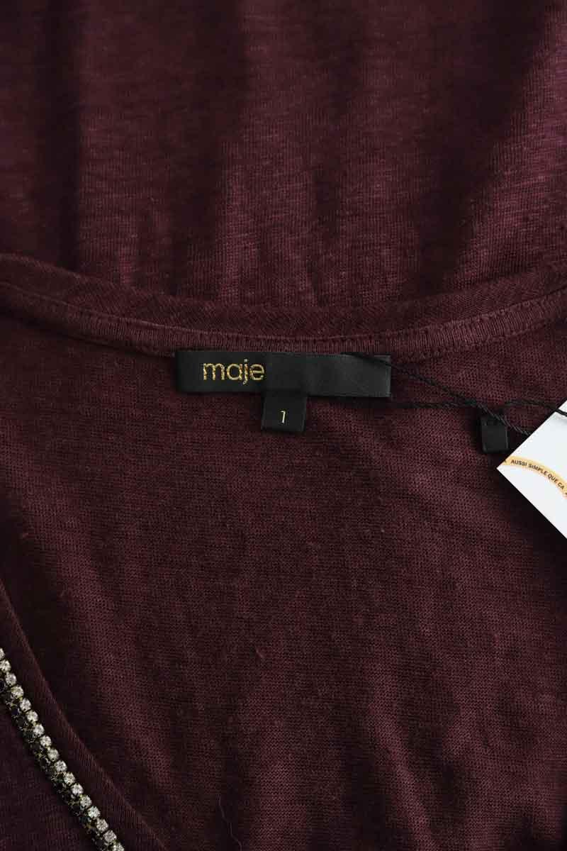 T-shirts Maje  Bordeaux