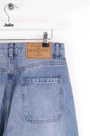 Jean large Sandro Bleu en Coton