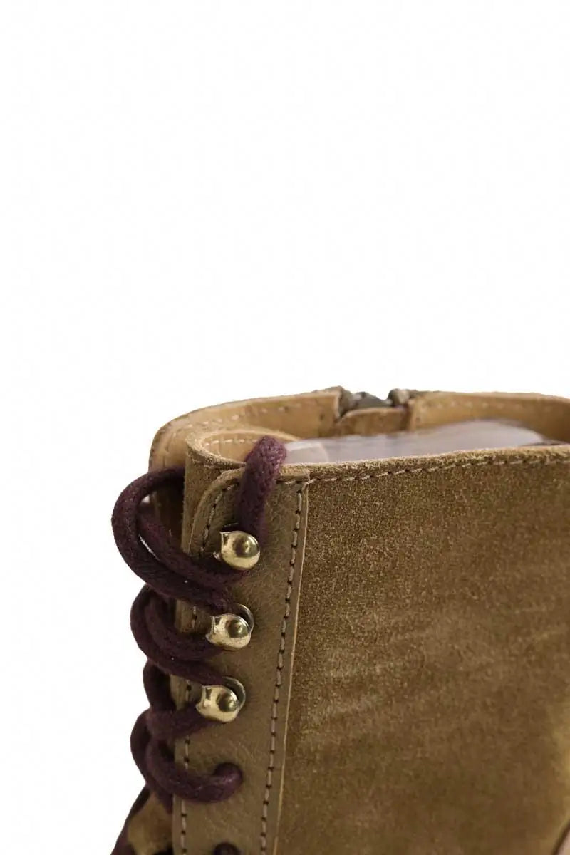 Boots à lacets Claris Virot Beige en Daim
