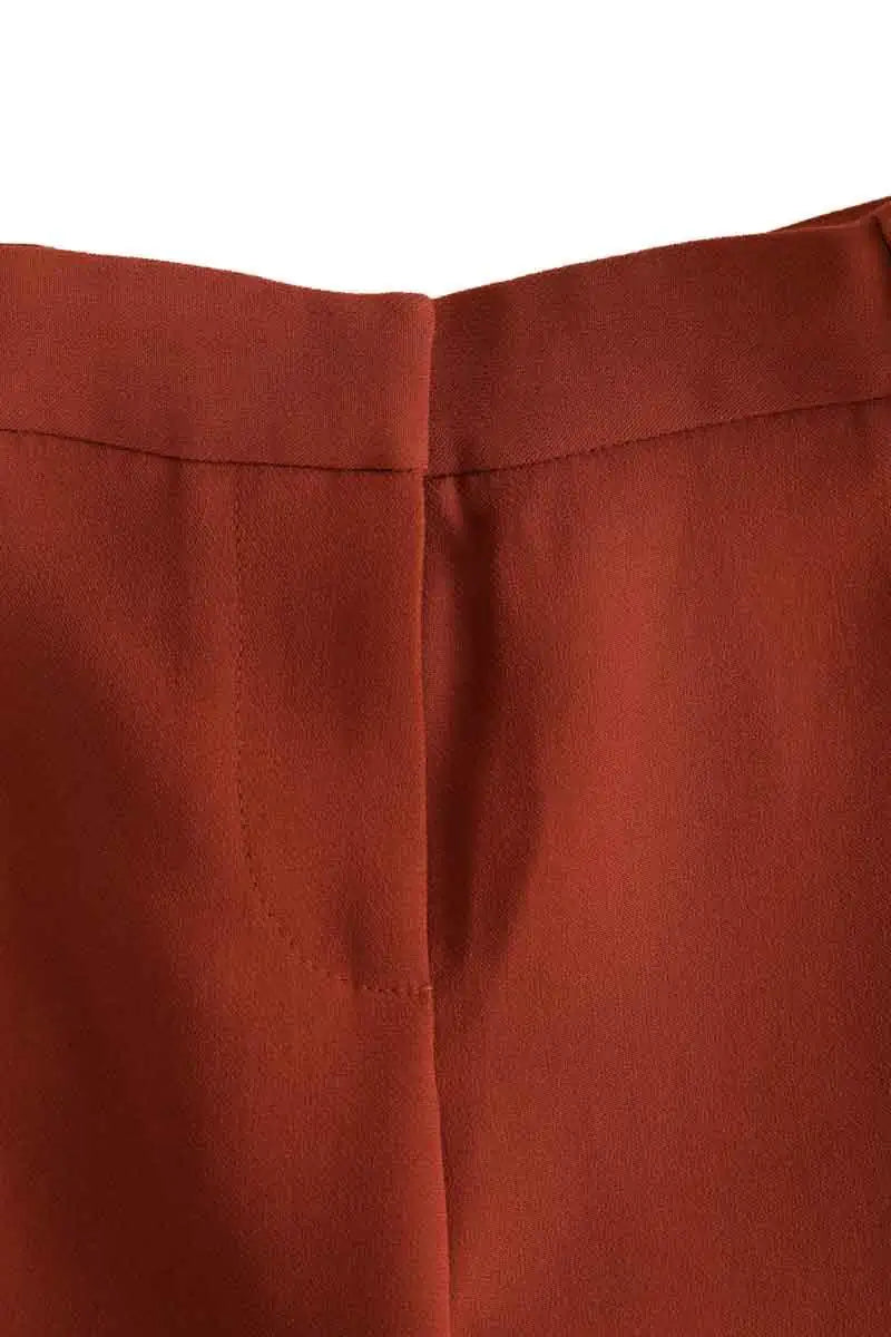 Pantalon droit Vanessa Bruno Orange en Synthétique