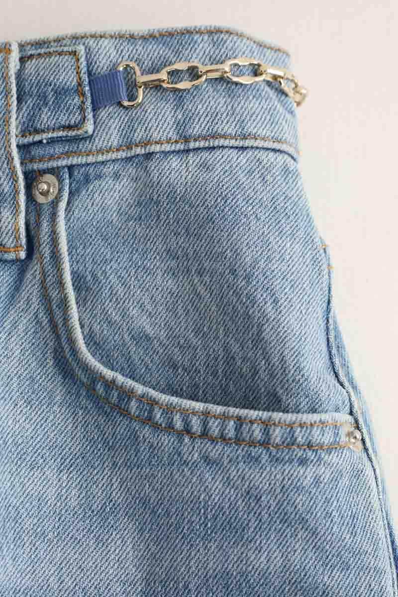 Jupe Maje Bleu en Coton