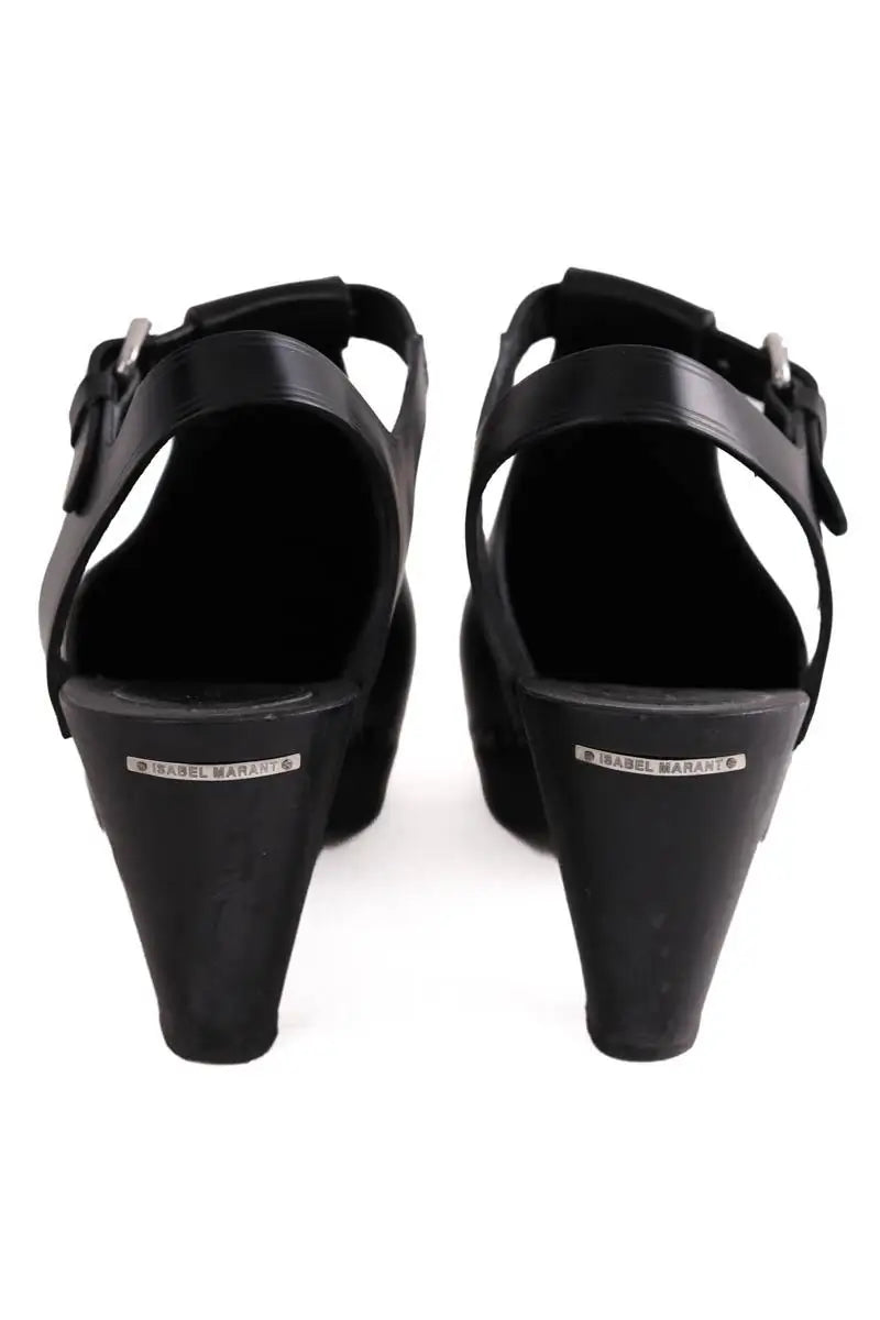 Sabots Isabel Marant Minimals Noir en Cuir