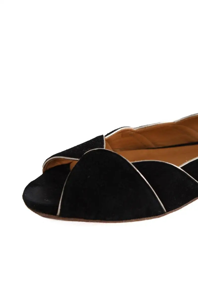 Ballerines Sézane Noir en Daim