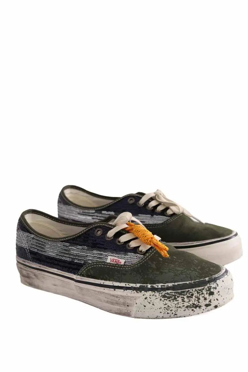 Baskets basses Vans Kaki en Tissu