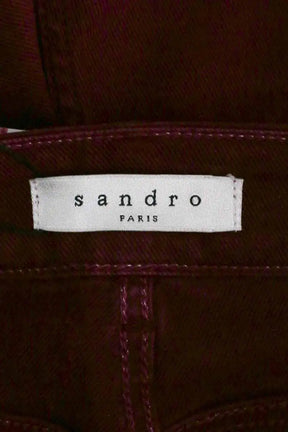 Mini short Sandro Bordeaux en Coton