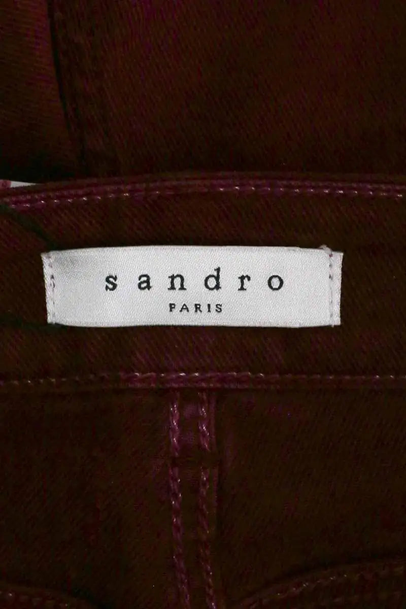 Mini short Sandro Bordeaux en Coton