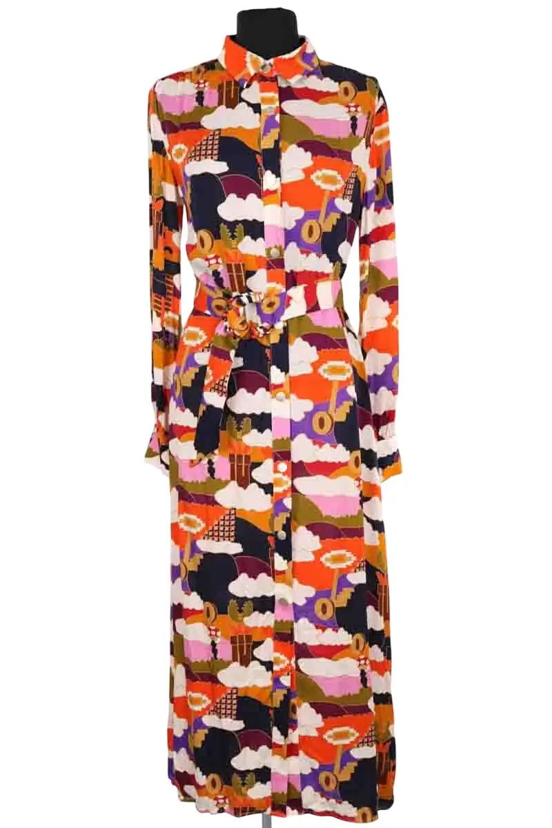 Robe Soi Multicolore en Viscose, taille S - Seconde Main
