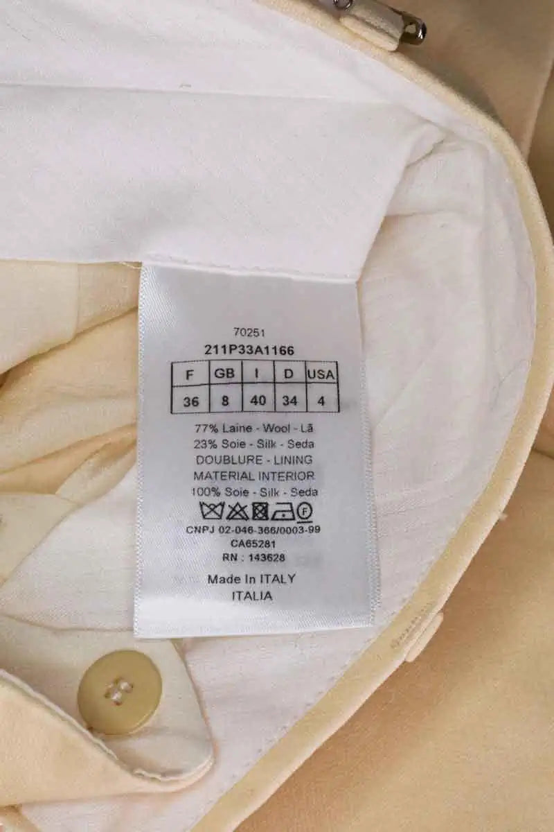 Bermuda Dior Ecru en Laine