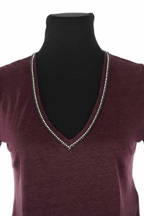 T-shirts Maje  Bordeaux