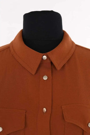 Robe Sézane Camel en Synthétique
