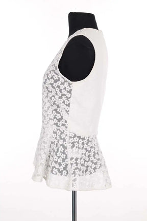 Blouse Maje Blanc en Synthétique