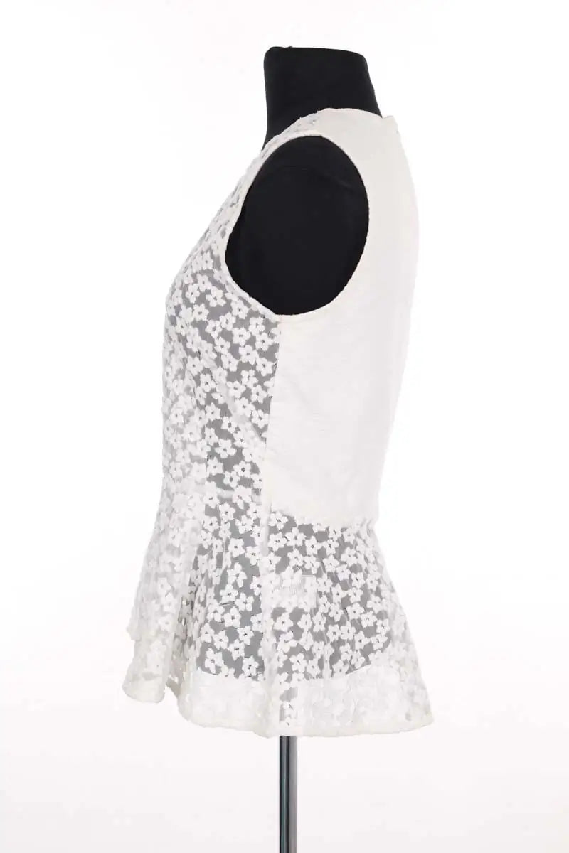 Blouse Maje Blanc en Synthétique