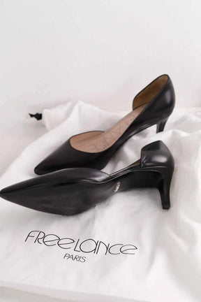 Talons Free Lance Noir en Cuir