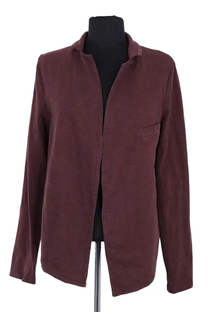 Blazer American Vintage Bordeaux en Coton, taille M - Seconde Main