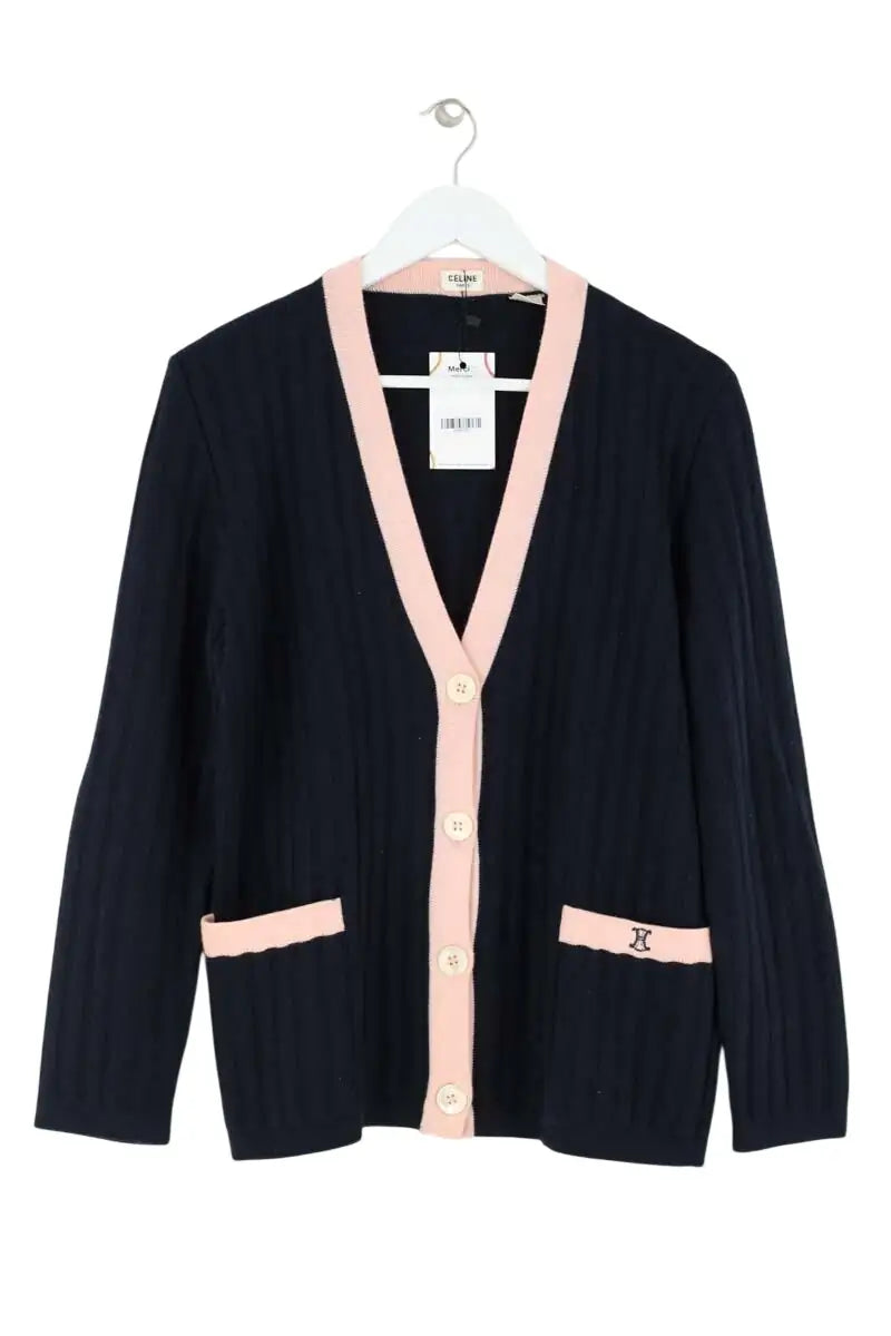 Cardigan Celine Marine en Laine, taille S - Seconde Main