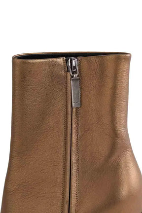 Boots Saint Laurent Doré en Cuir
