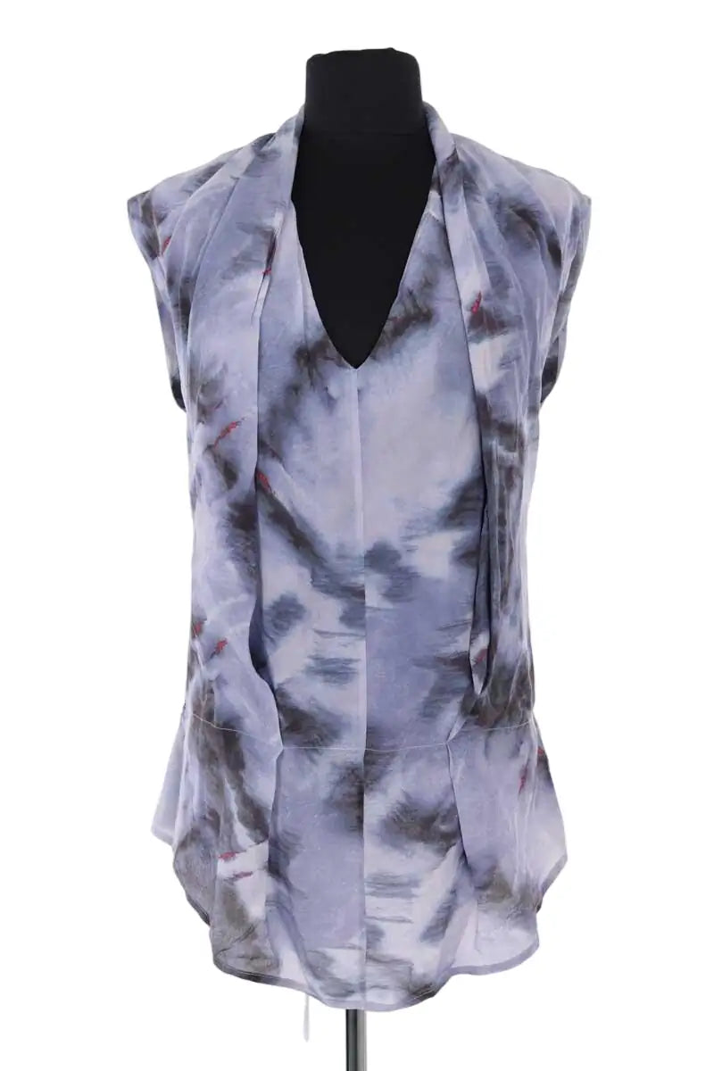 Top Iro Orphee Bleu en Soie, taille L - Seconde Main