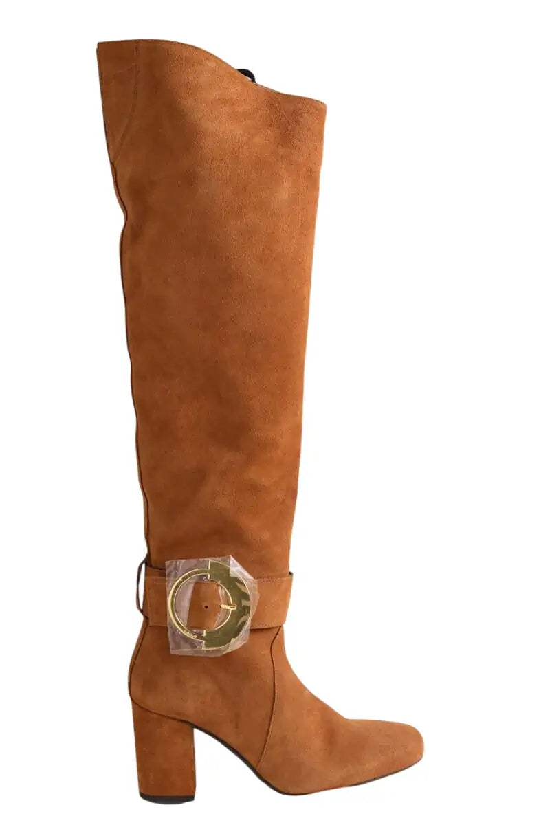 Bottes Pinko Camel en Daim, taille 38 - Seconde Main