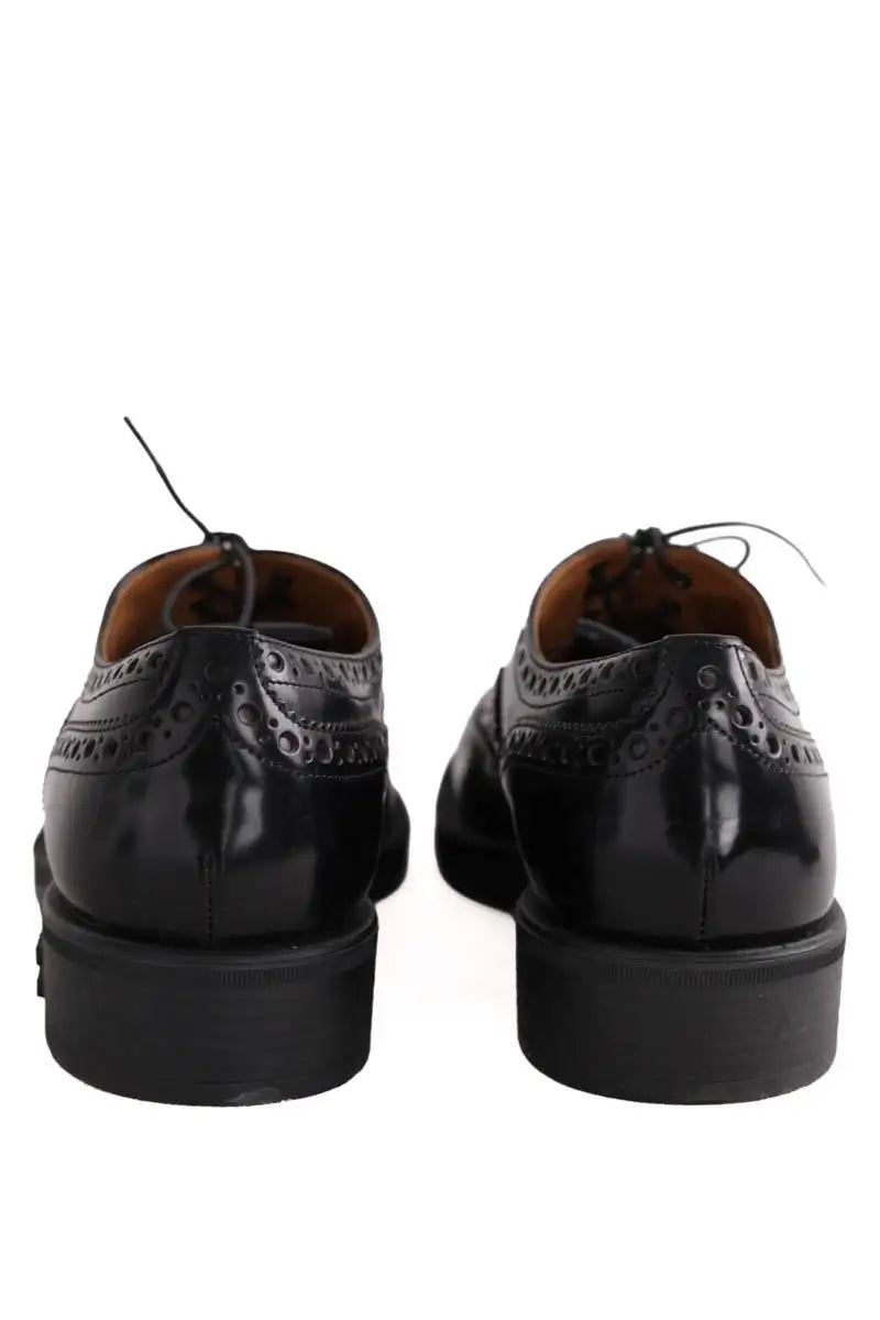 Chaussures à lacets Miu Miu Noir en Cuir