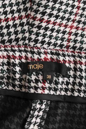 Mini short Maje Noir en Laine