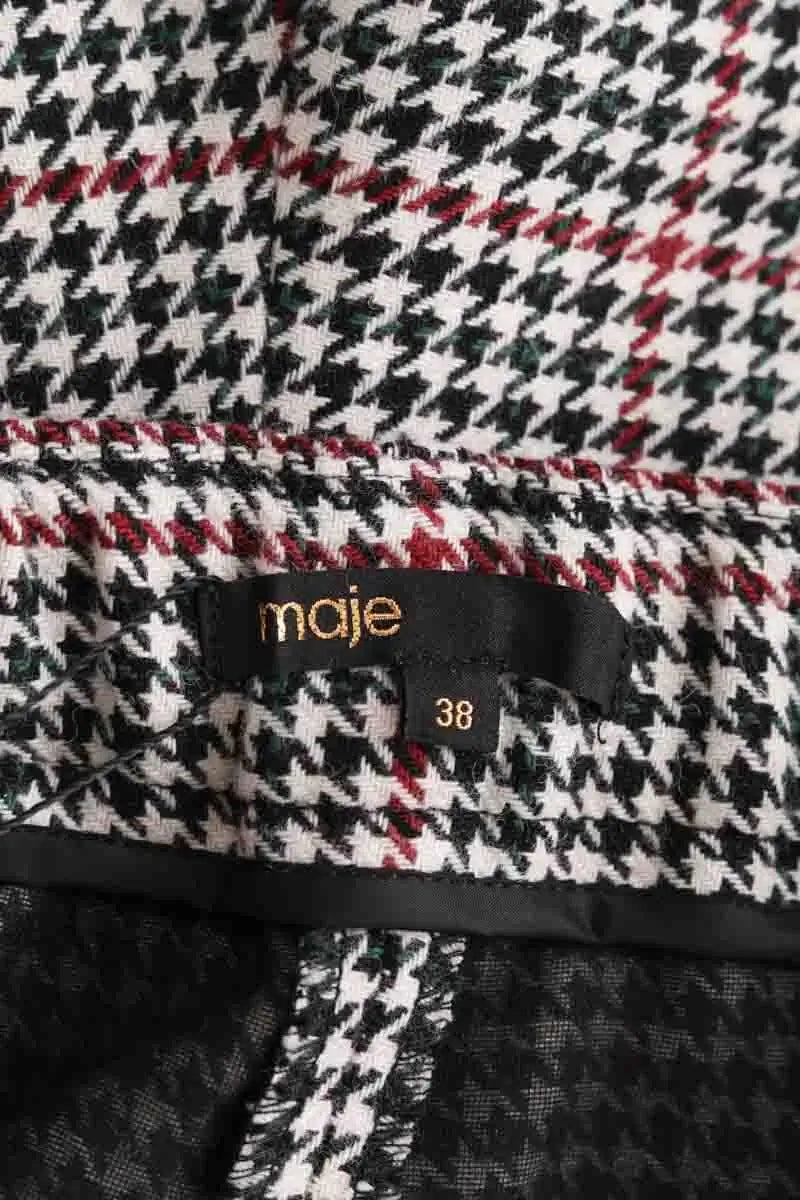 Mini short Maje Noir en Laine