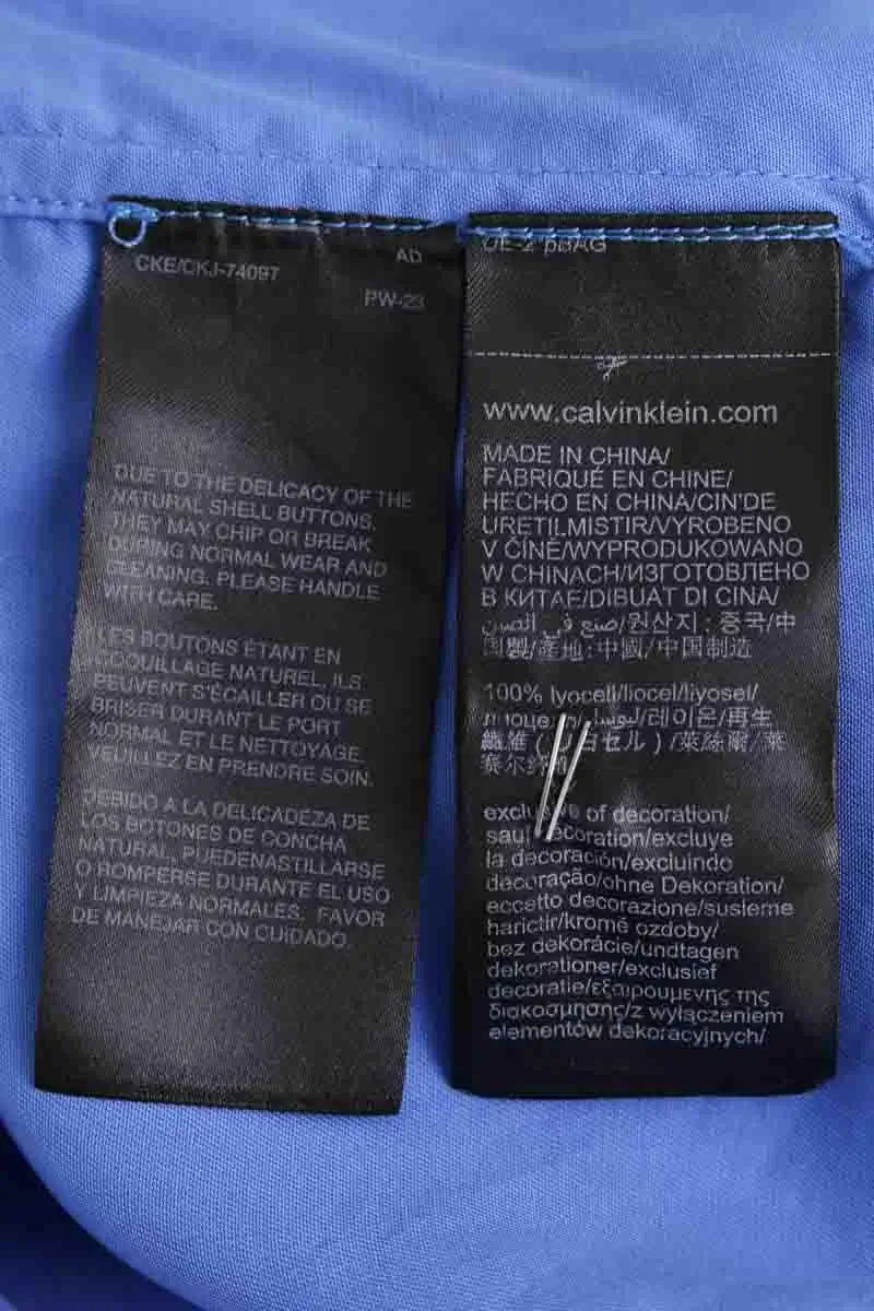 Chemise Calvin Klein Bleu en Synthétique