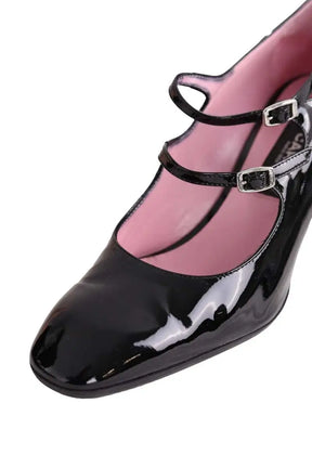 Talons Carel Noir en Cuir verni