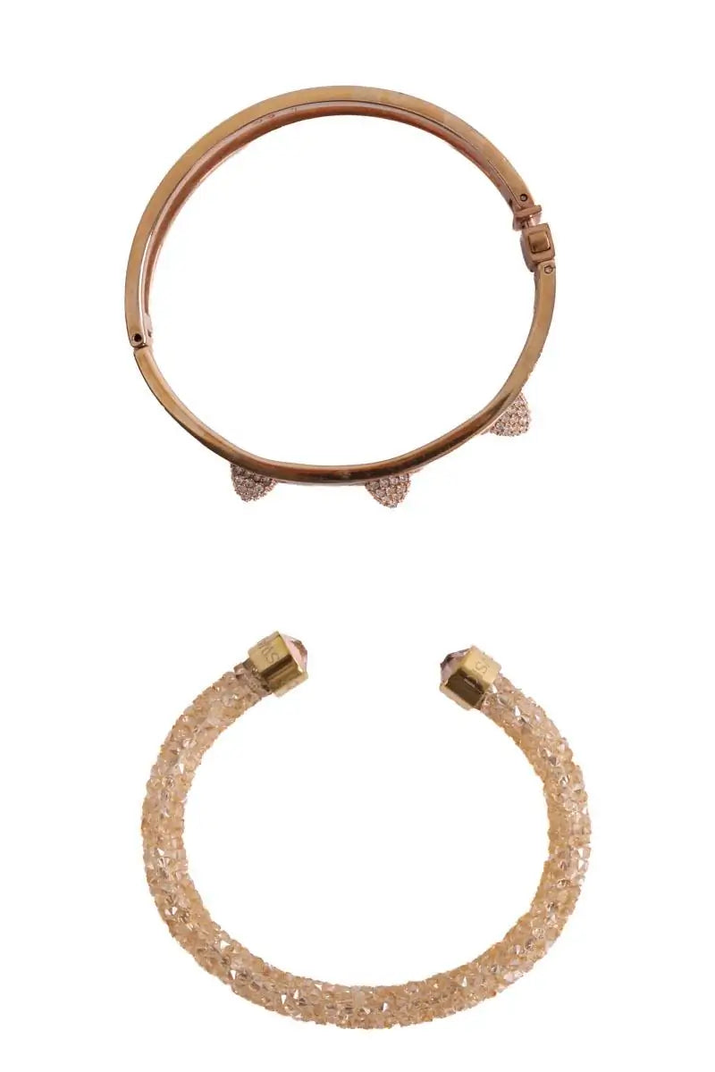Duo de bracelets Swarovski Rose en Métal