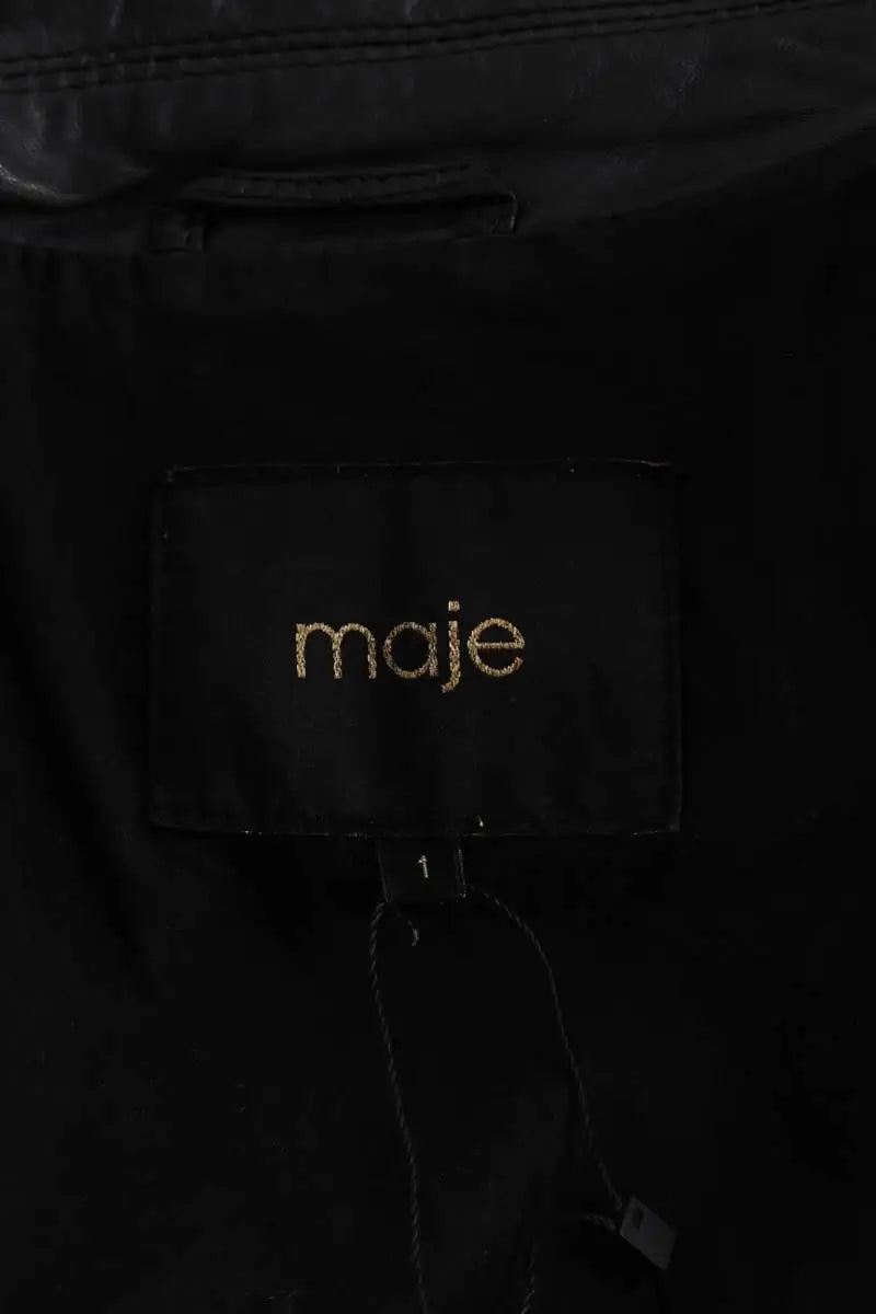 Veste Maje Noir en Cuir